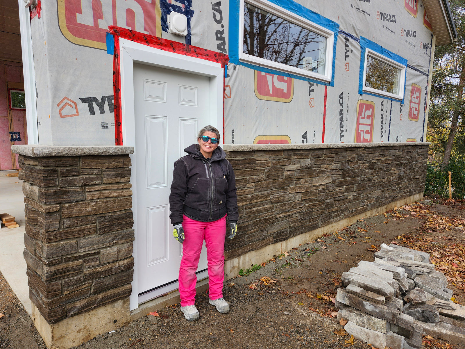 Custom Stone Wall Installation