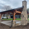 Custom Rumford Fireplace with Natural Stone & Custom Capping