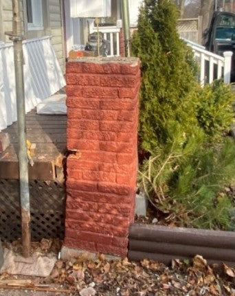 Brick Veneer: Pillar Rebuild