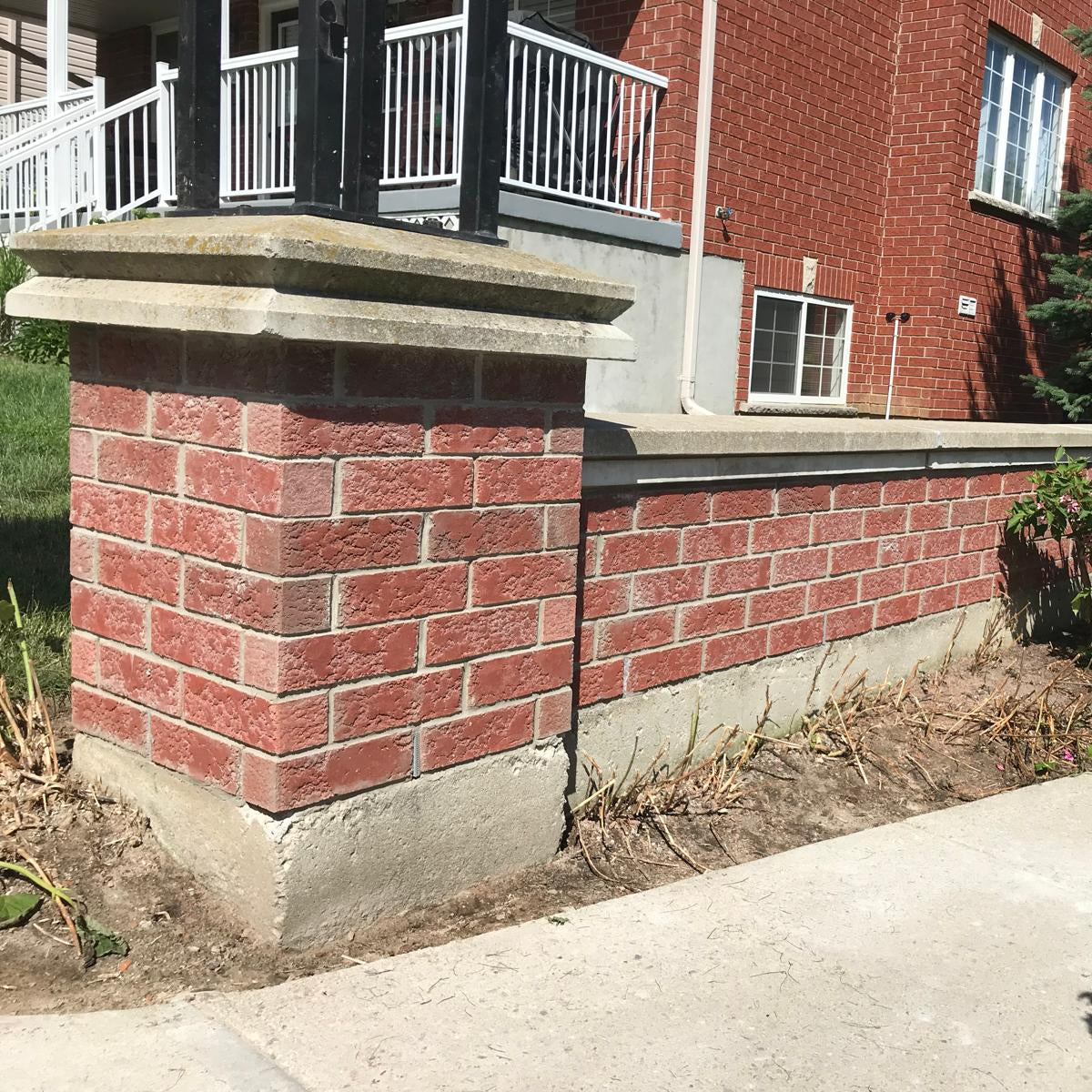 Brick Veneer: Pillar Rebuild